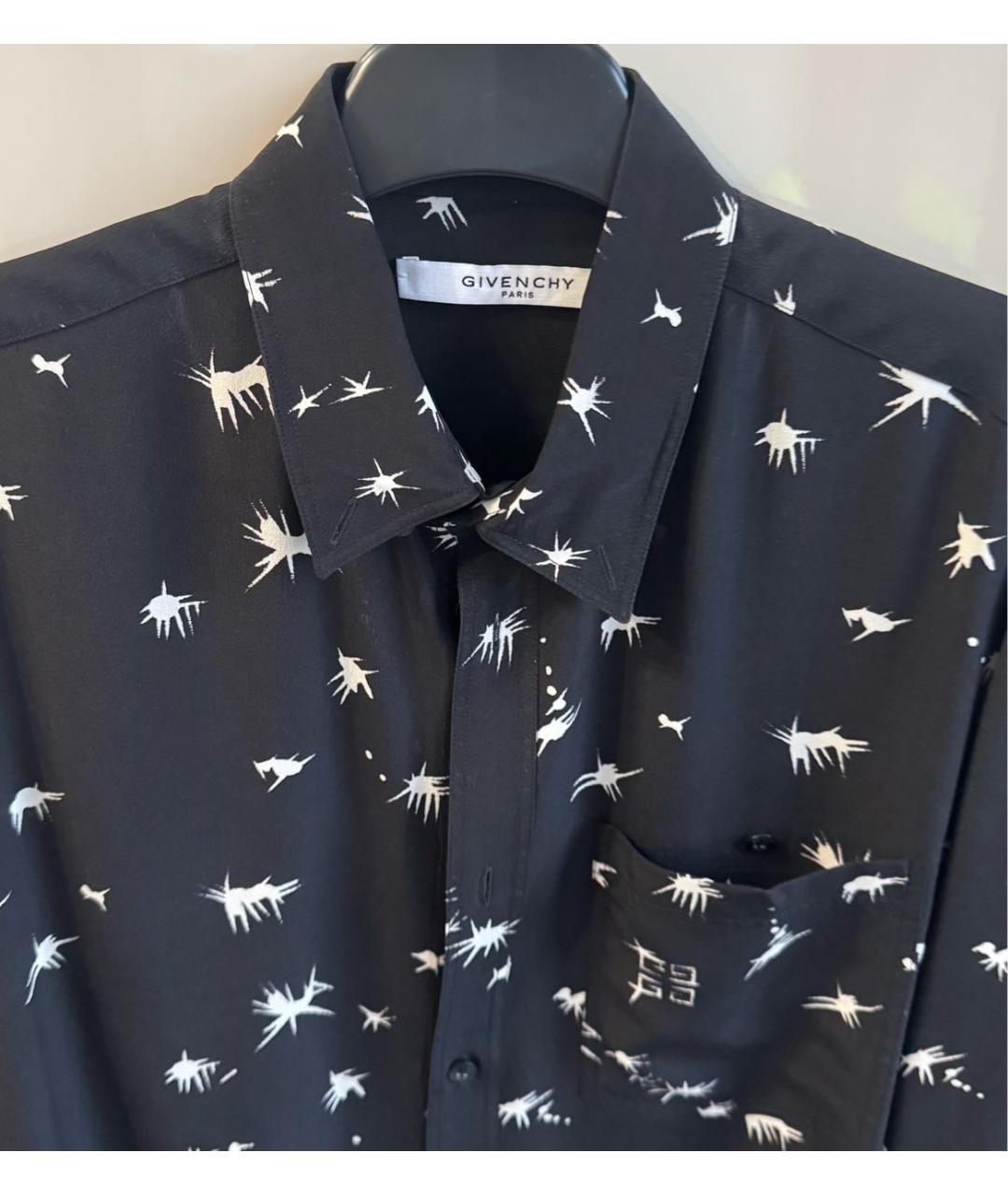 GIVENCHY Черная шелковая кэжуал рубашка, фото 2