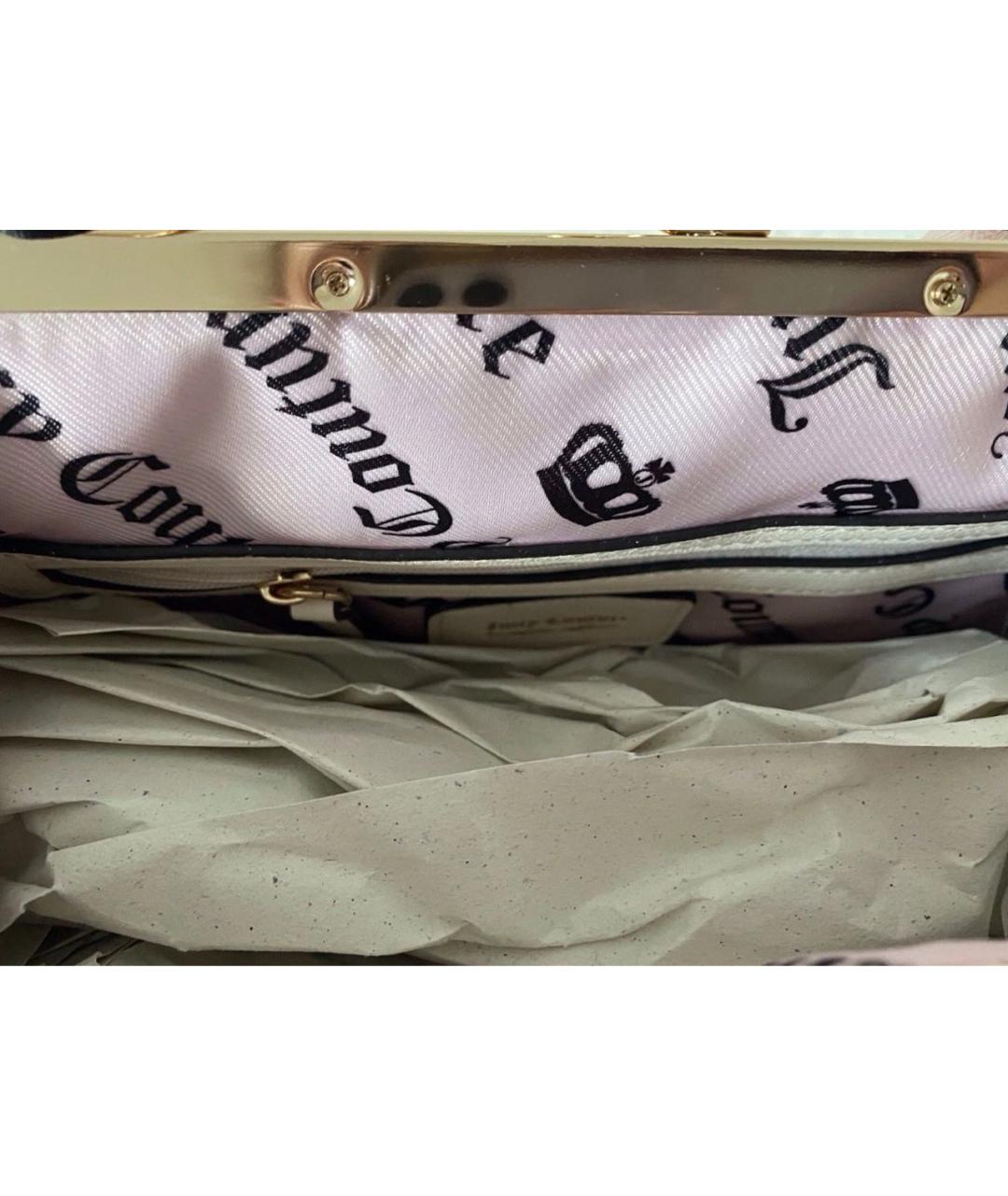 JUICY COUTURE Розовая бархатная сумка с короткими ручками, фото 3