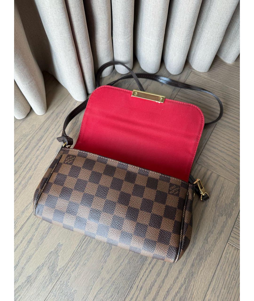 LOUIS VUITTON Коричневая сумка через плечо из канвы, фото 5
