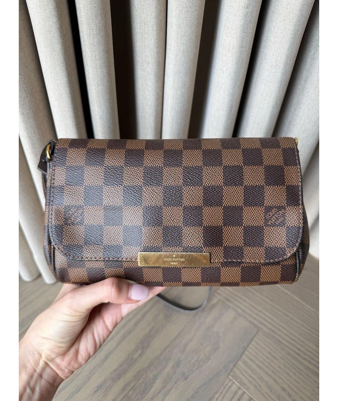 LOUIS VUITTON Коричневая сумка через плечо из канвы, фото 4