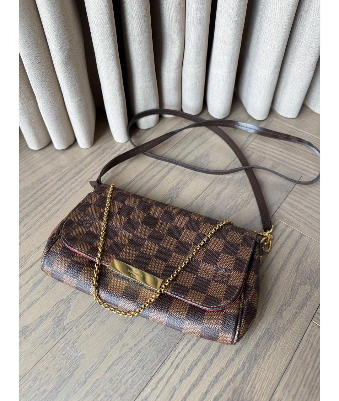 LOUIS VUITTON Коричневая сумка через плечо из канвы, фото 2