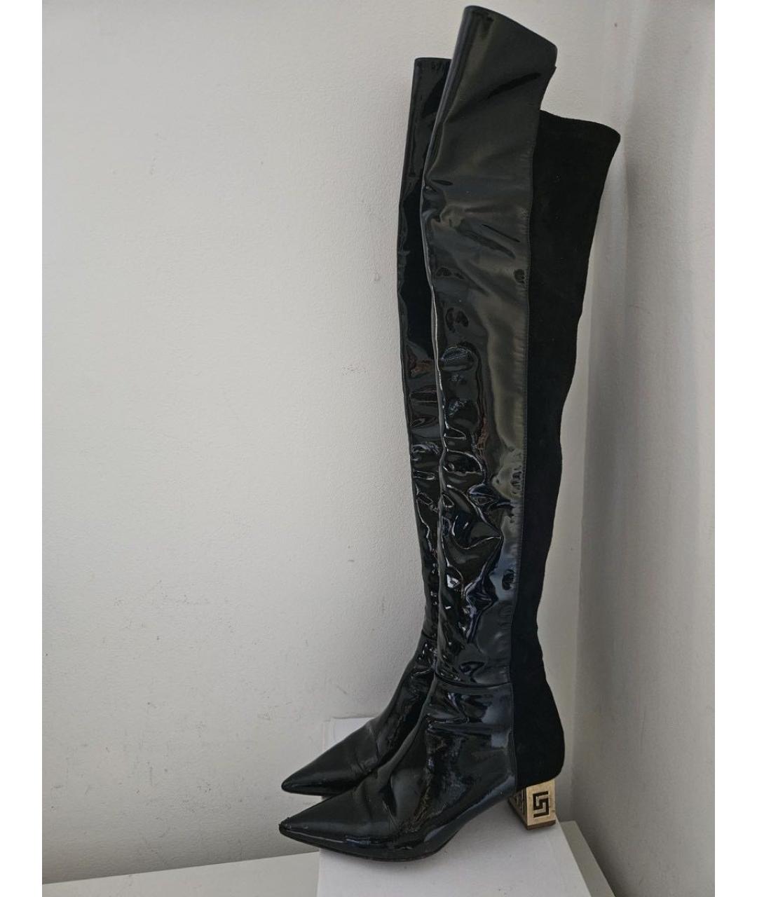 VERSACE Черные ботфорты, фото 9