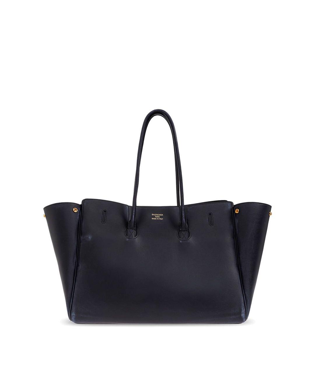BALENCIAGA Черная кожаная сумка тоут, фото 2