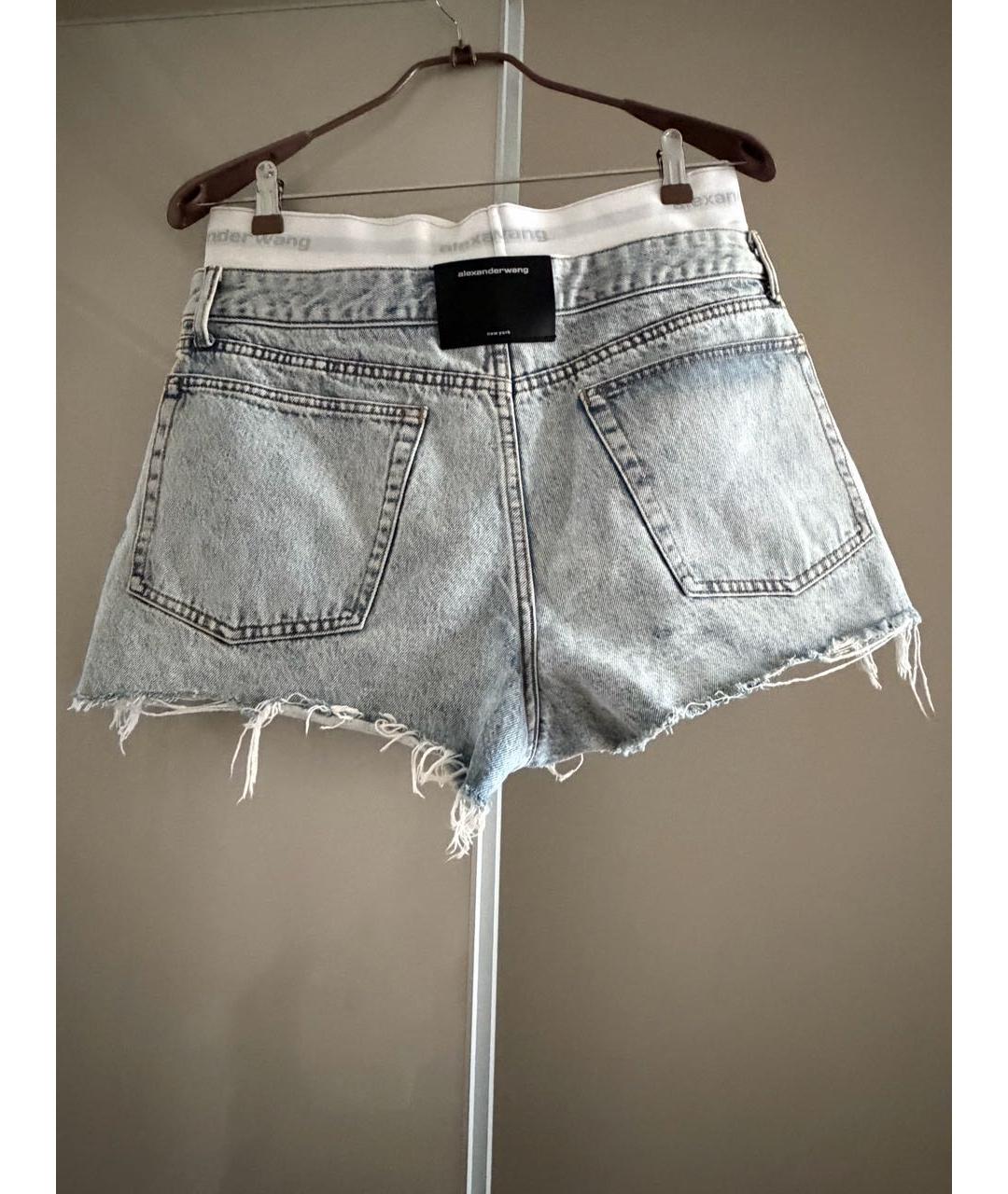 ALEXANDER WANG Голубые хлопковые шорты, фото 2