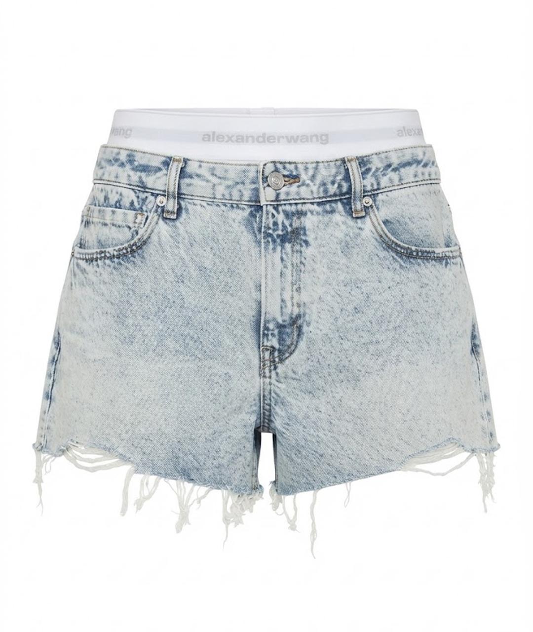 ALEXANDER WANG Голубые хлопковые шорты, фото 1