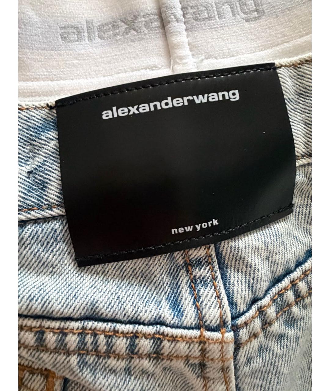 ALEXANDER WANG Голубые хлопковые шорты, фото 3