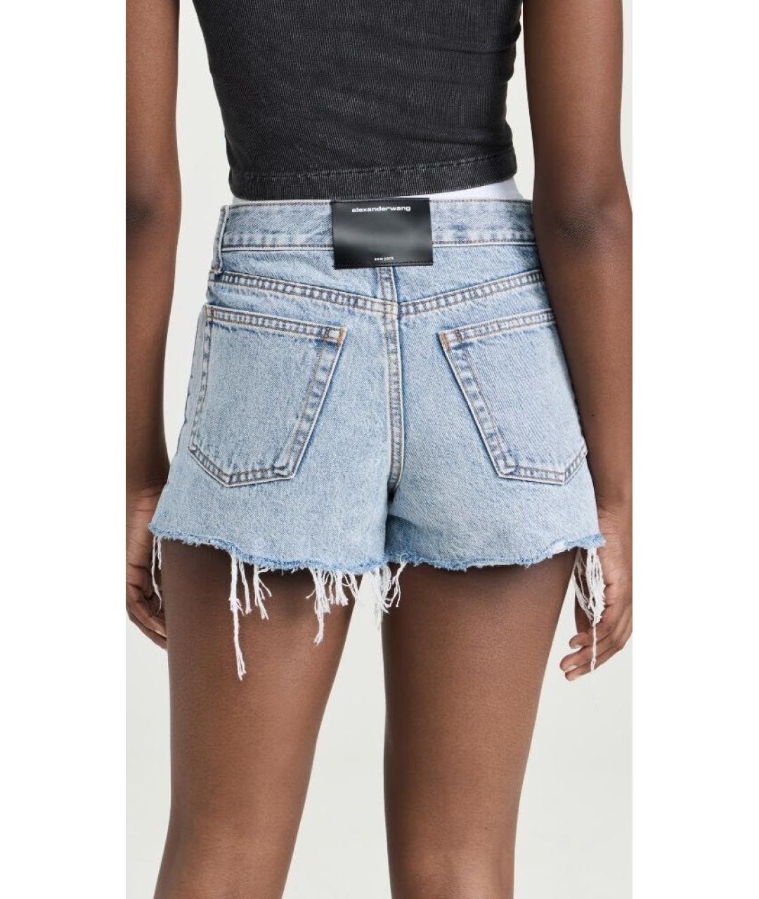 ALEXANDER WANG Голубые хлопковые шорты, фото 7
