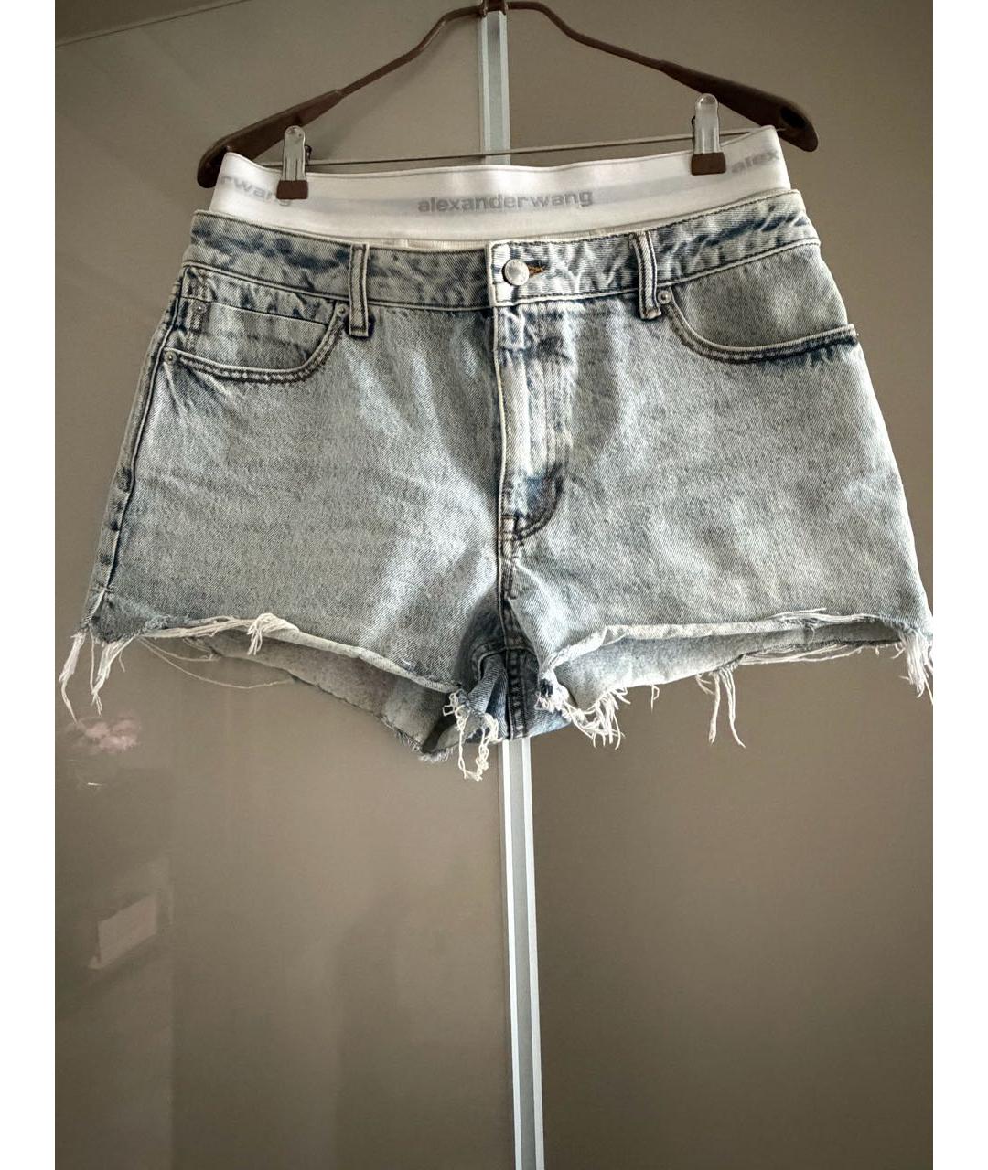 ALEXANDER WANG Голубые хлопковые шорты, фото 8