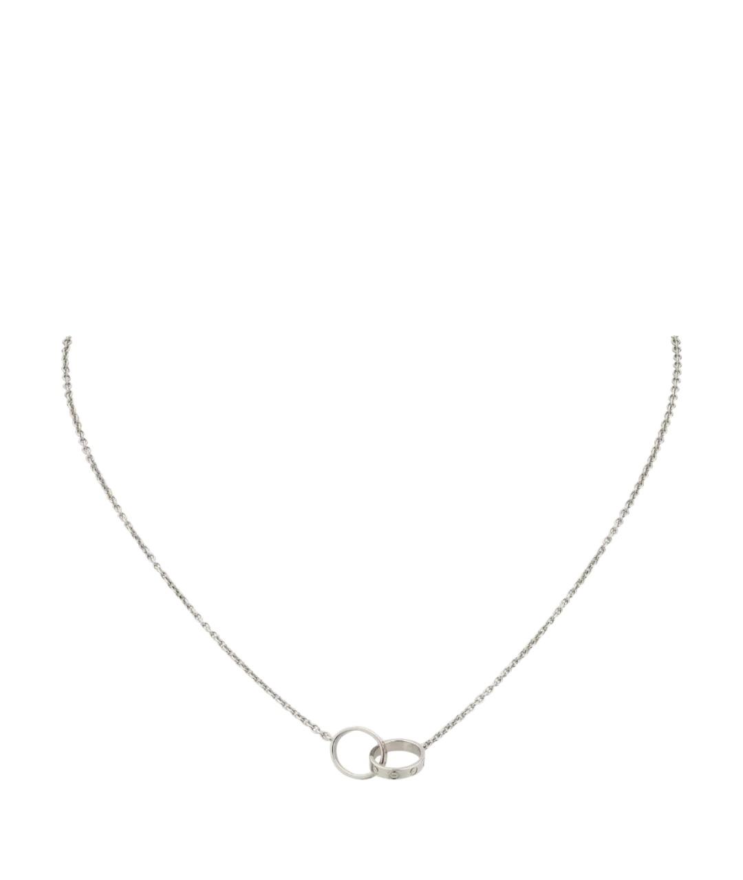 CARTIER Серебряное колье из белого золота, фото 1