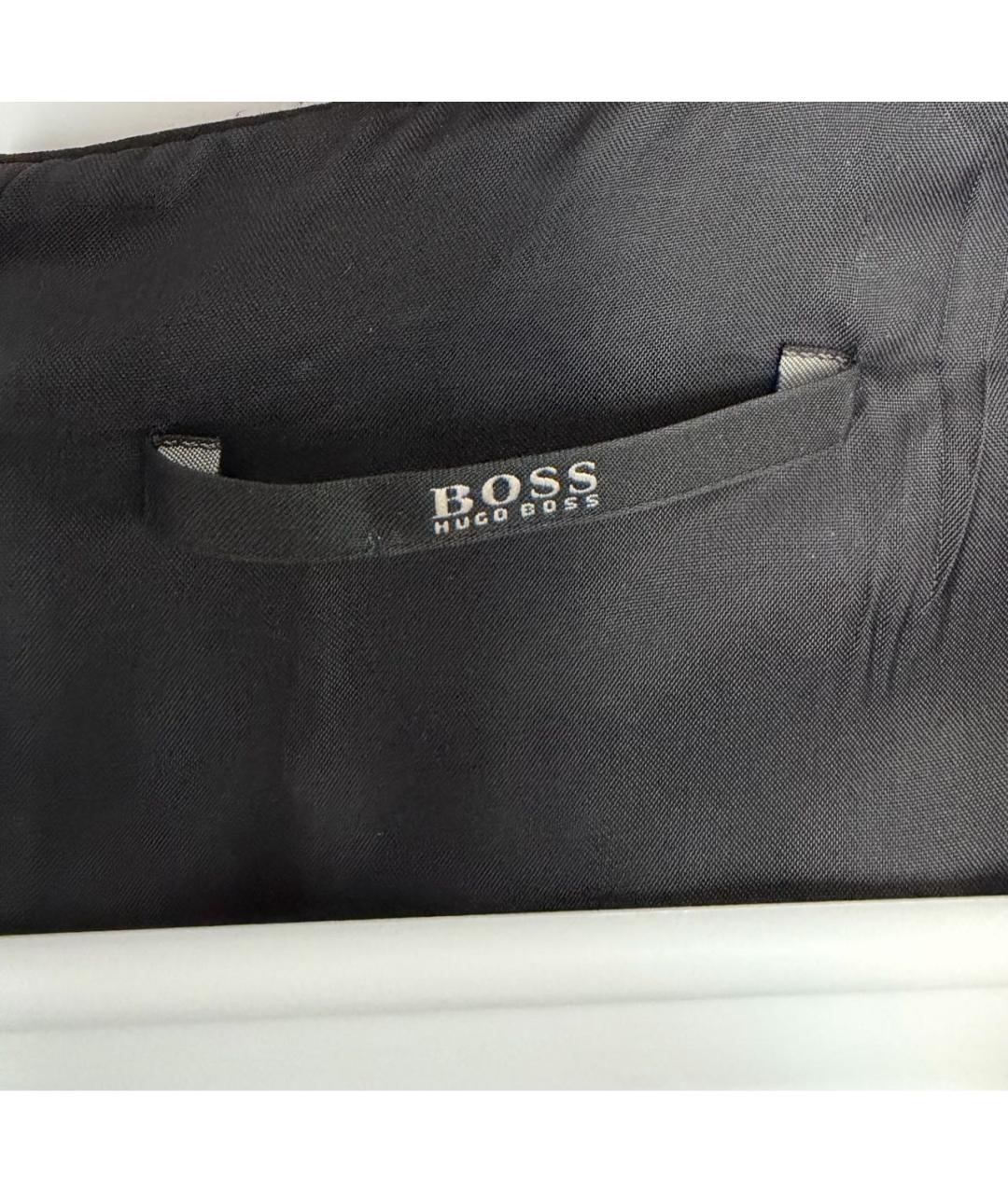 HUGO BOSS Черное шелковое повседневное платье, фото 3
