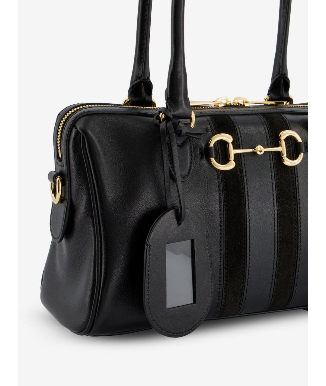 GUCCI Черная кожаная сумка через плечо, фото 4