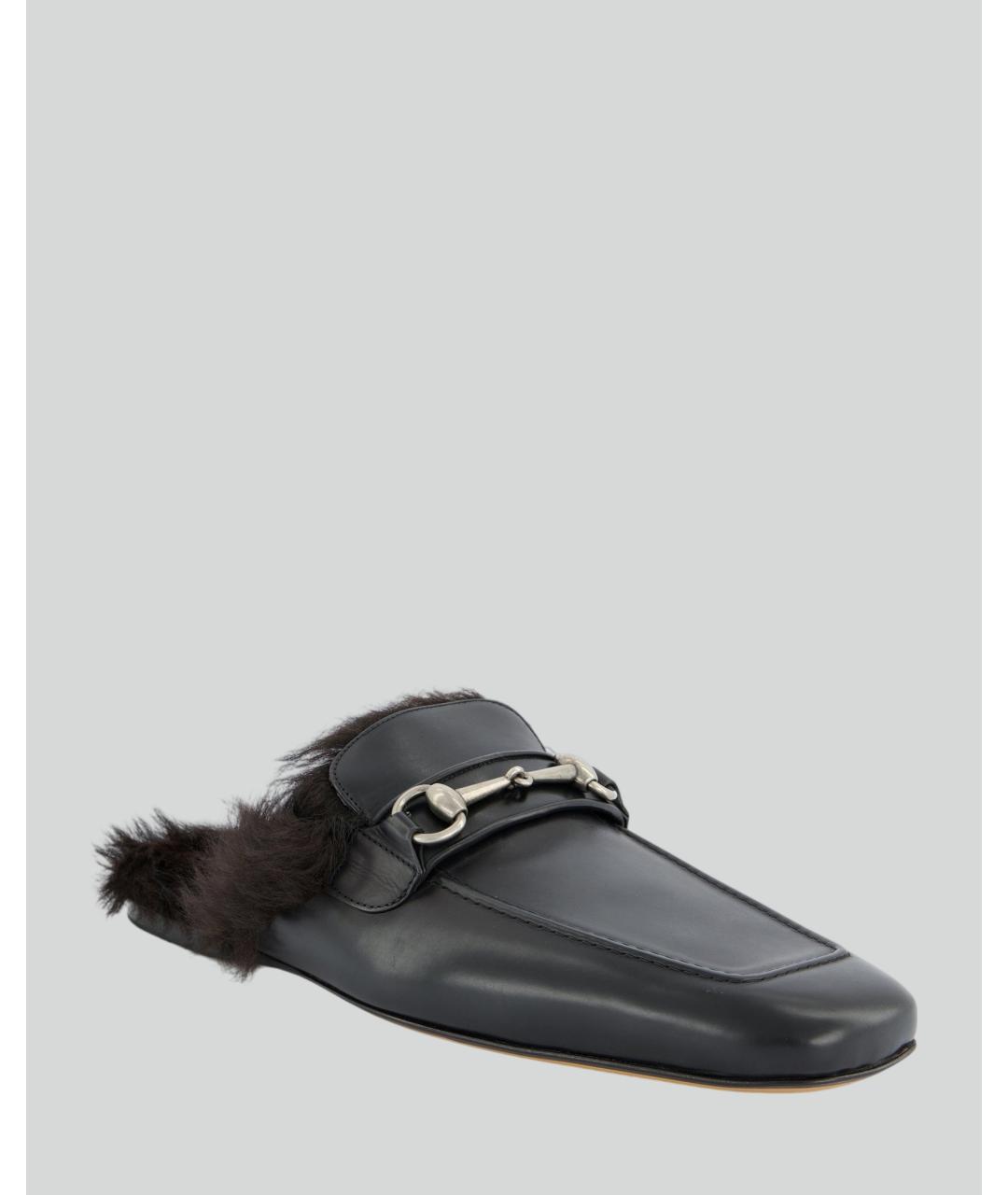 GUCCI Черные кожаные лоферы, фото 2