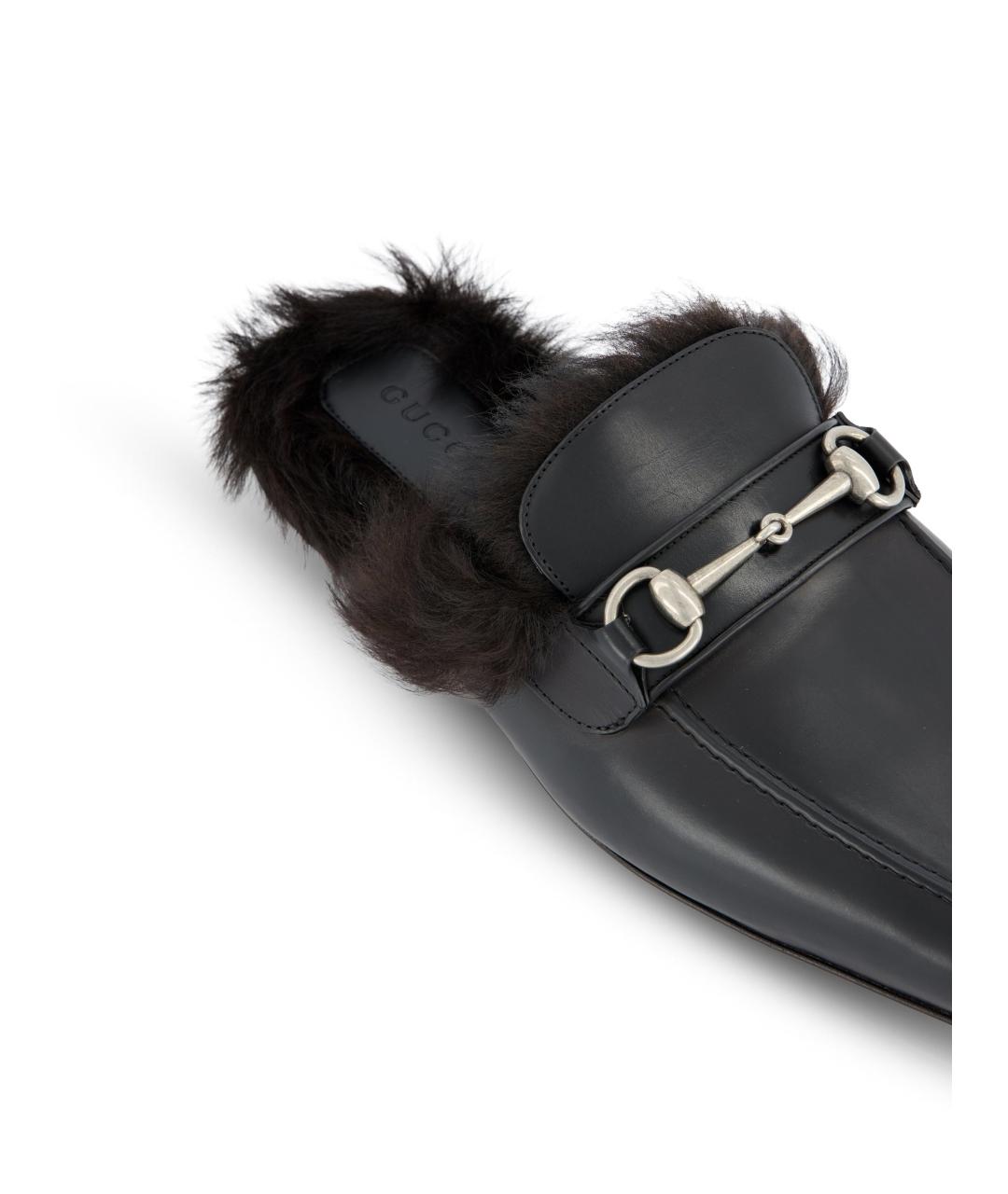 GUCCI Черные кожаные лоферы, фото 4
