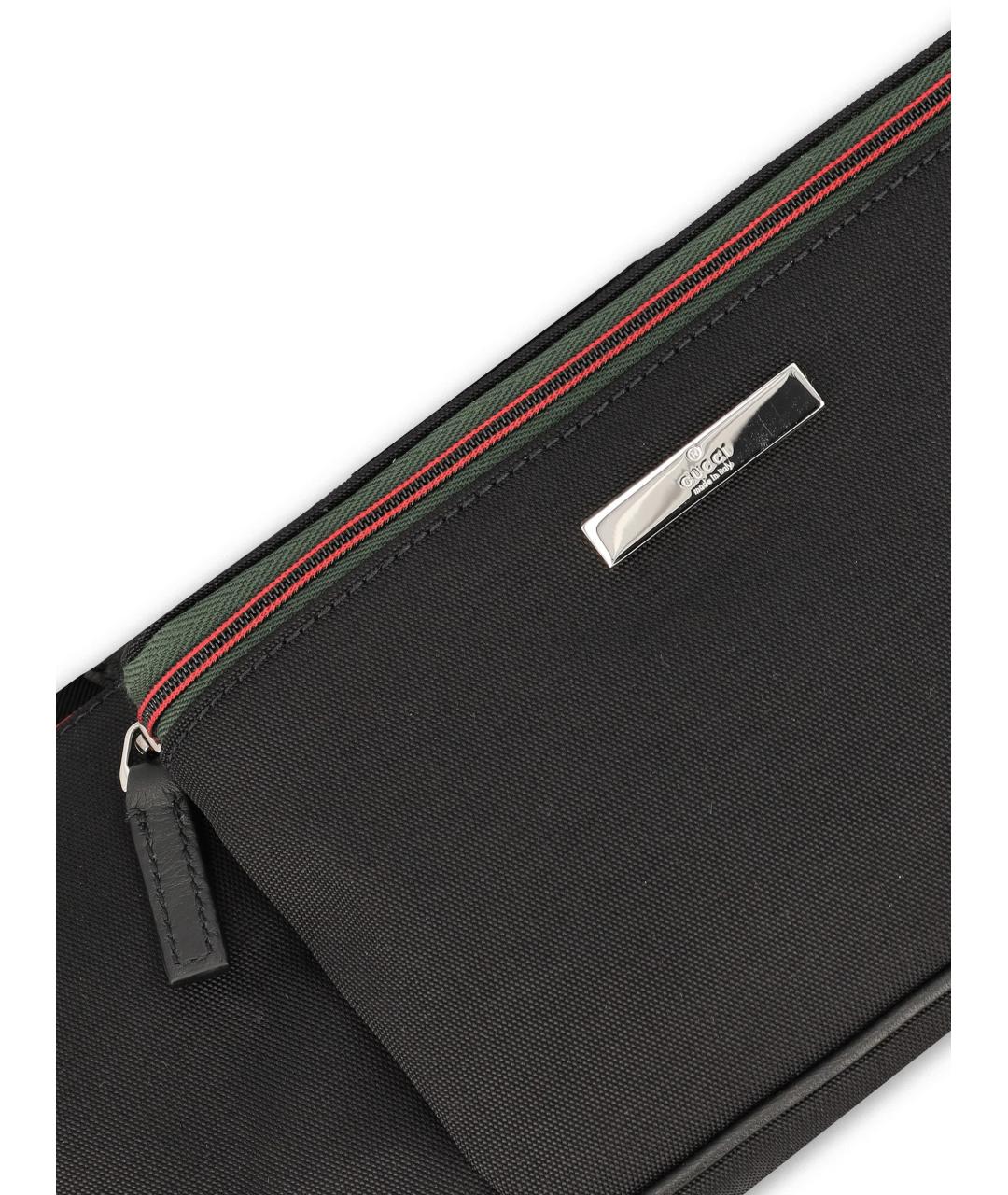 GUCCI Черная тканевая поясная сумка, фото 4