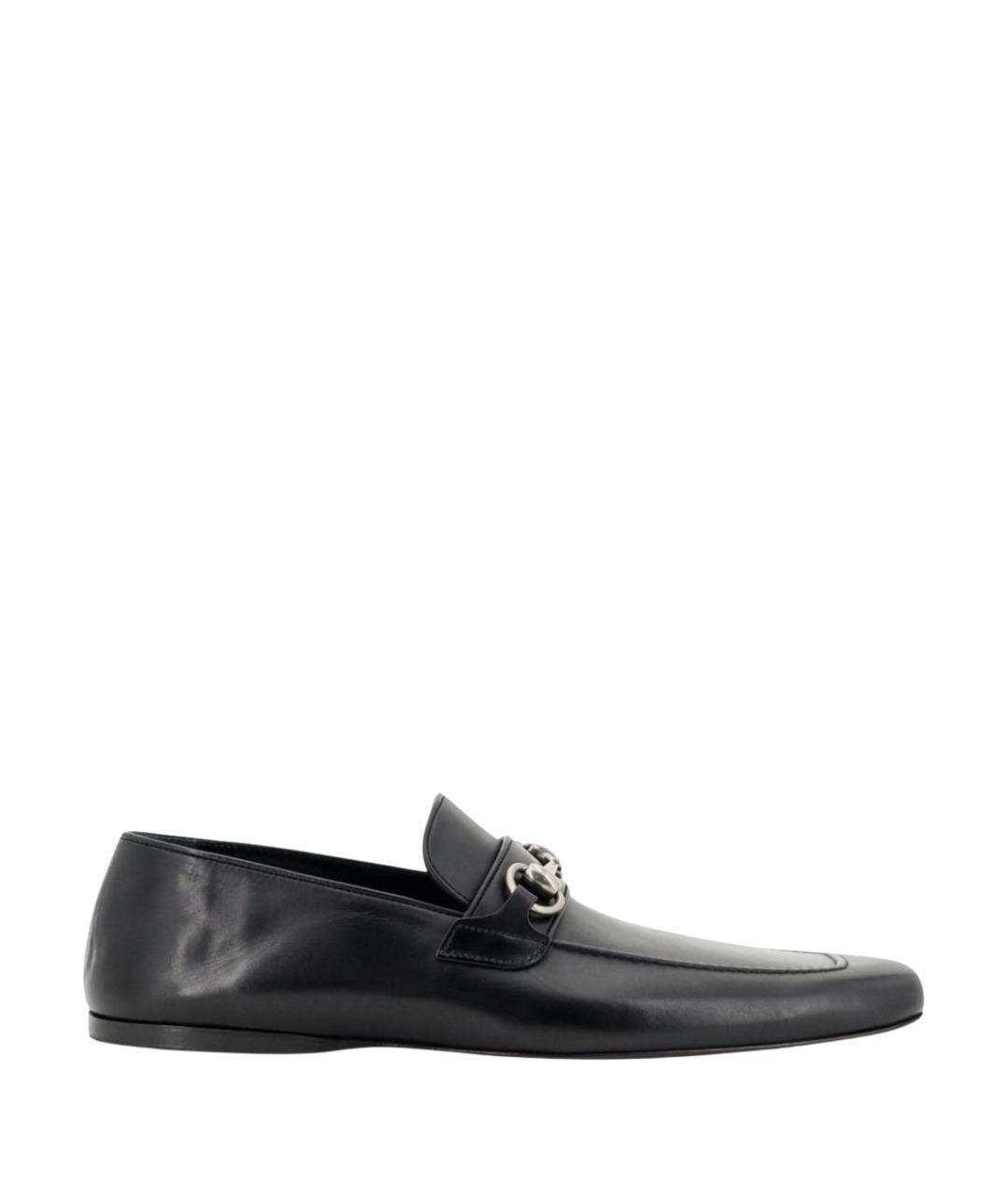 GUCCI Черные кожаные лоферы, фото 1