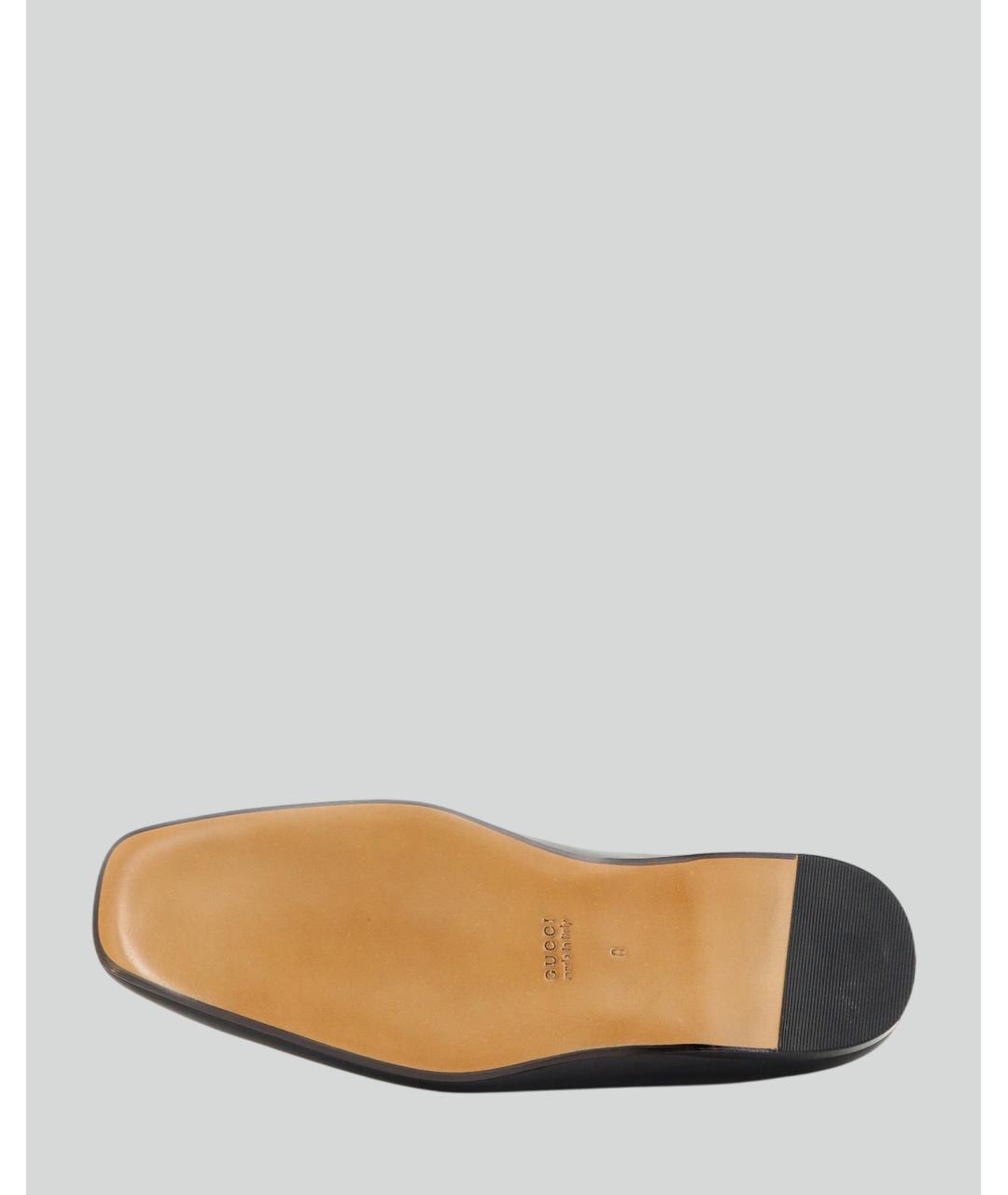 GUCCI Черные кожаные лоферы, фото 4