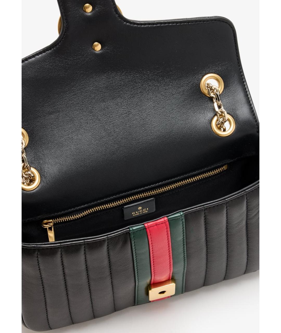 GUCCI Черная кожаная сумка через плечо, фото 4