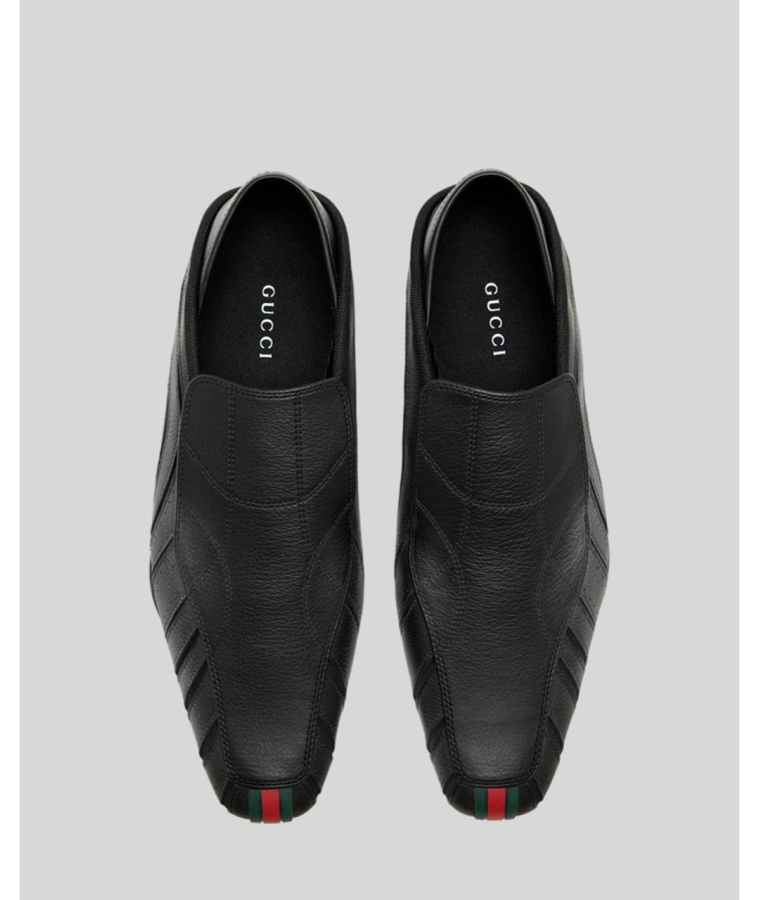 GUCCI Черные кожаные лоферы, фото 2