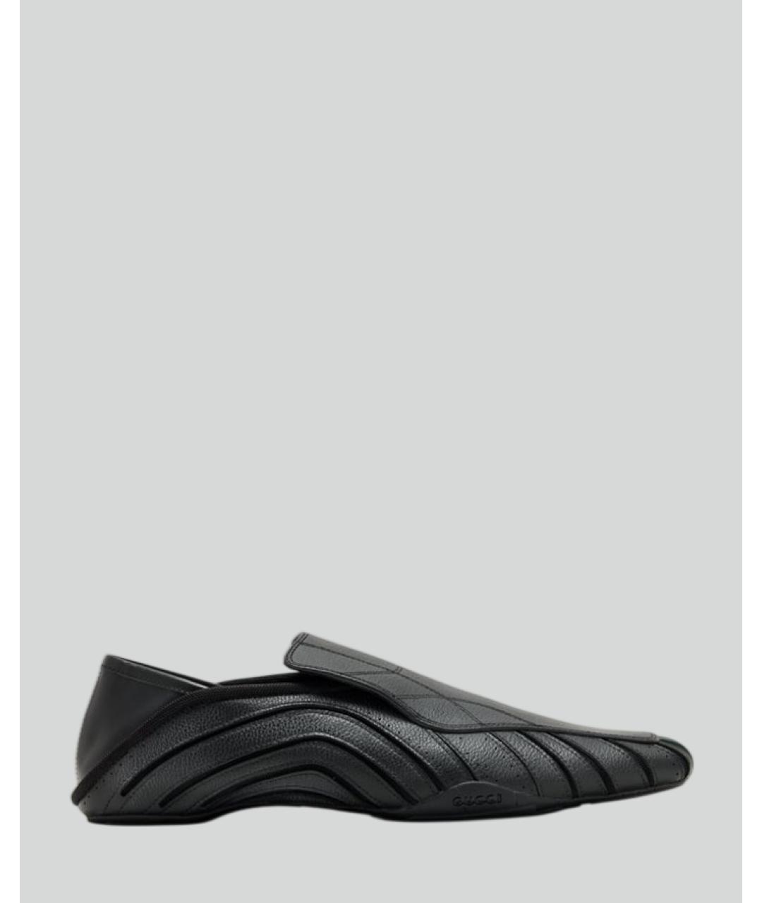 GUCCI Черные кожаные лоферы, фото 5