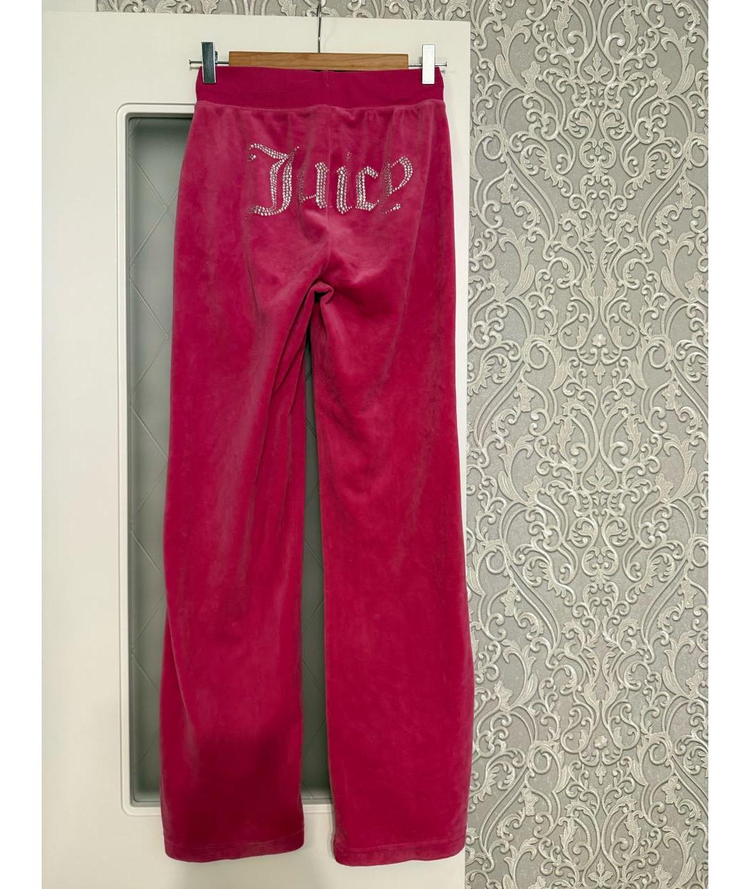 JUICY COUTURE Розовые полиэстеровые прямые брюки, фото 2