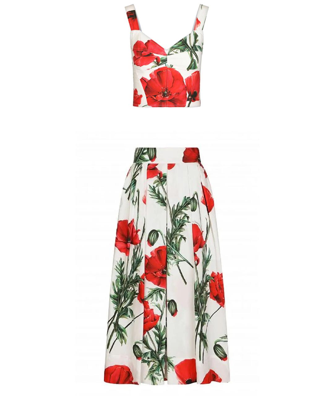 DOLCE&GABBANA Мульти хлопковый костюм с юбками, фото 1