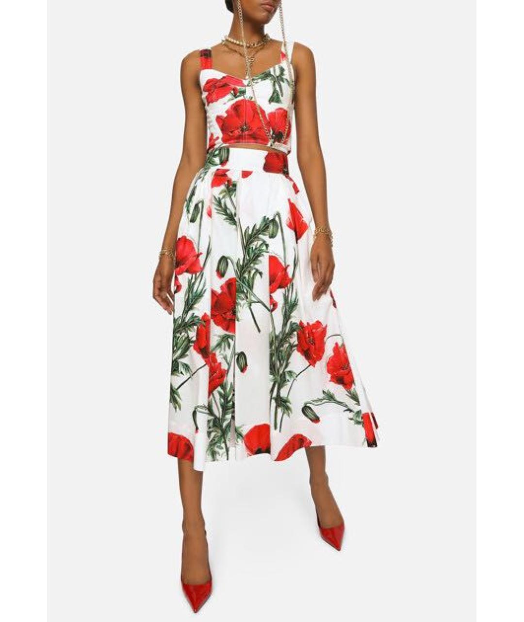 DOLCE&GABBANA Мульти хлопковый костюм с юбками, фото 7