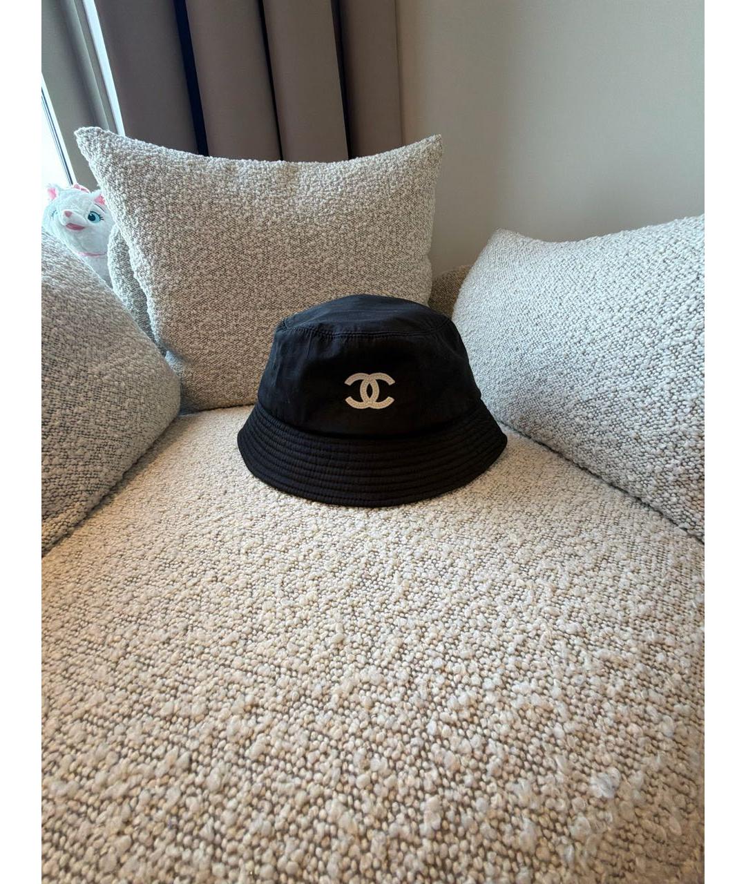 CHANEL Черная хлопковая панама, фото 4