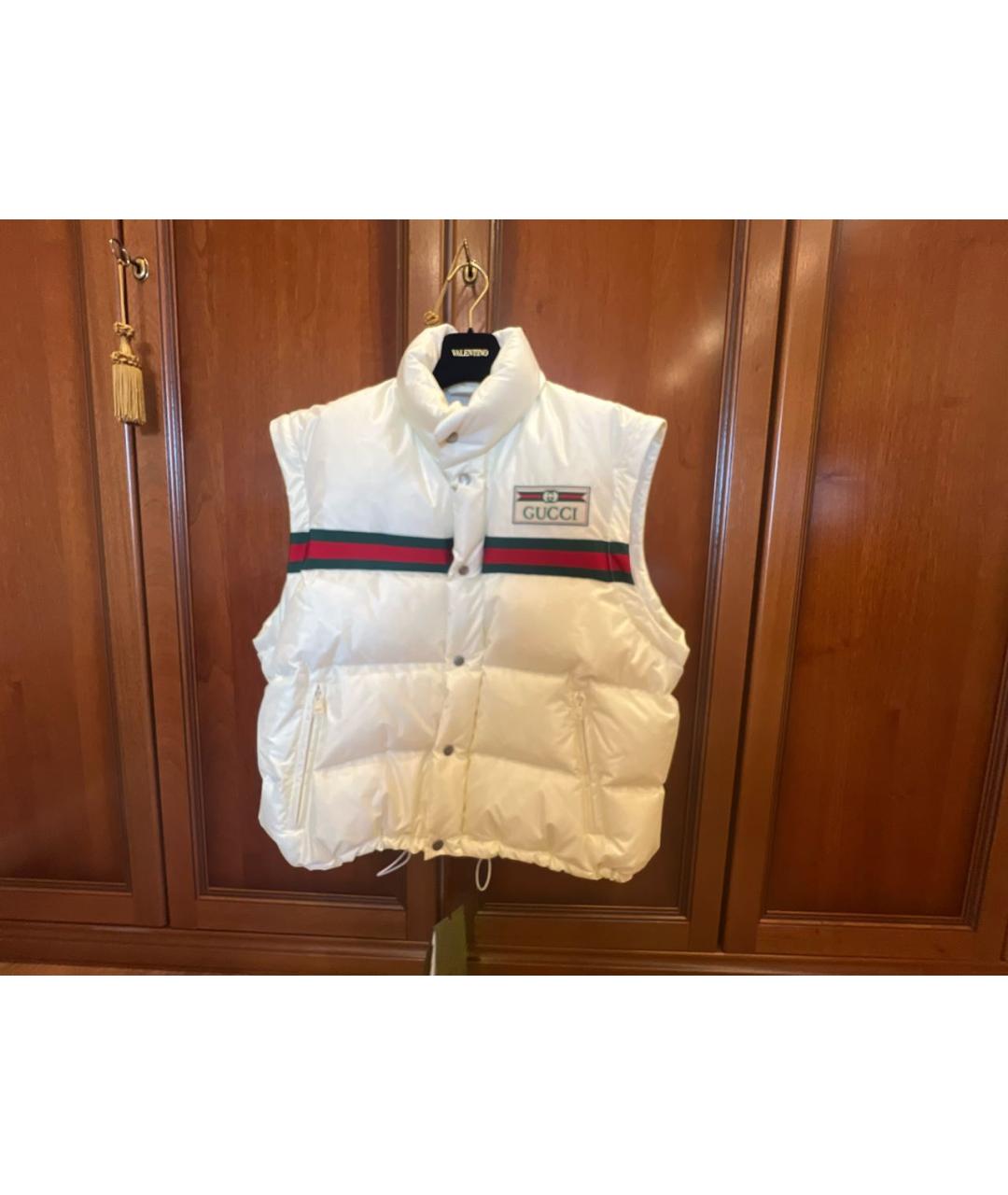 GUCCI Белый нейлоновый пуховик, фото 5
