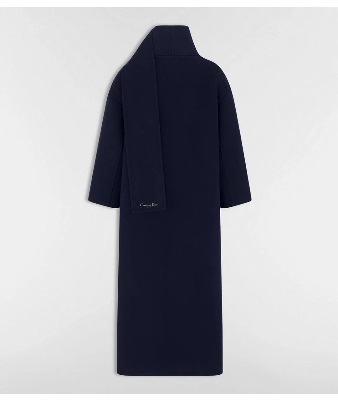 CHRISTIAN DIOR Темно-синее шерстяное пальто, фото 2