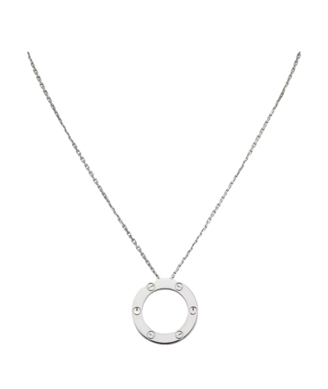 CARTIER Серебряное колье из белого золота, фото 1