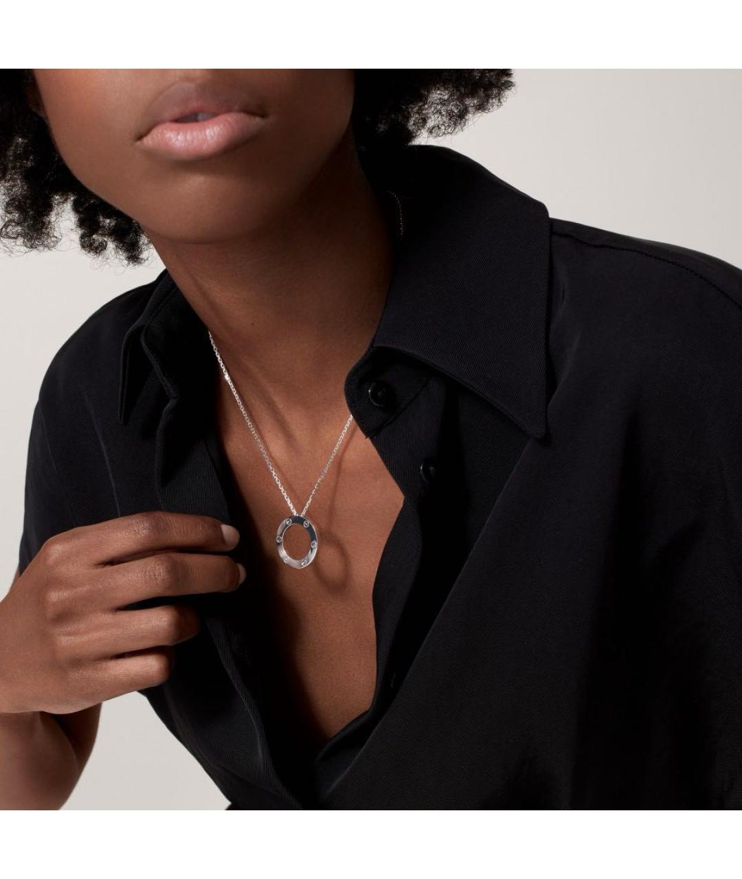 CARTIER Серебряное колье из белого золота, фото 6