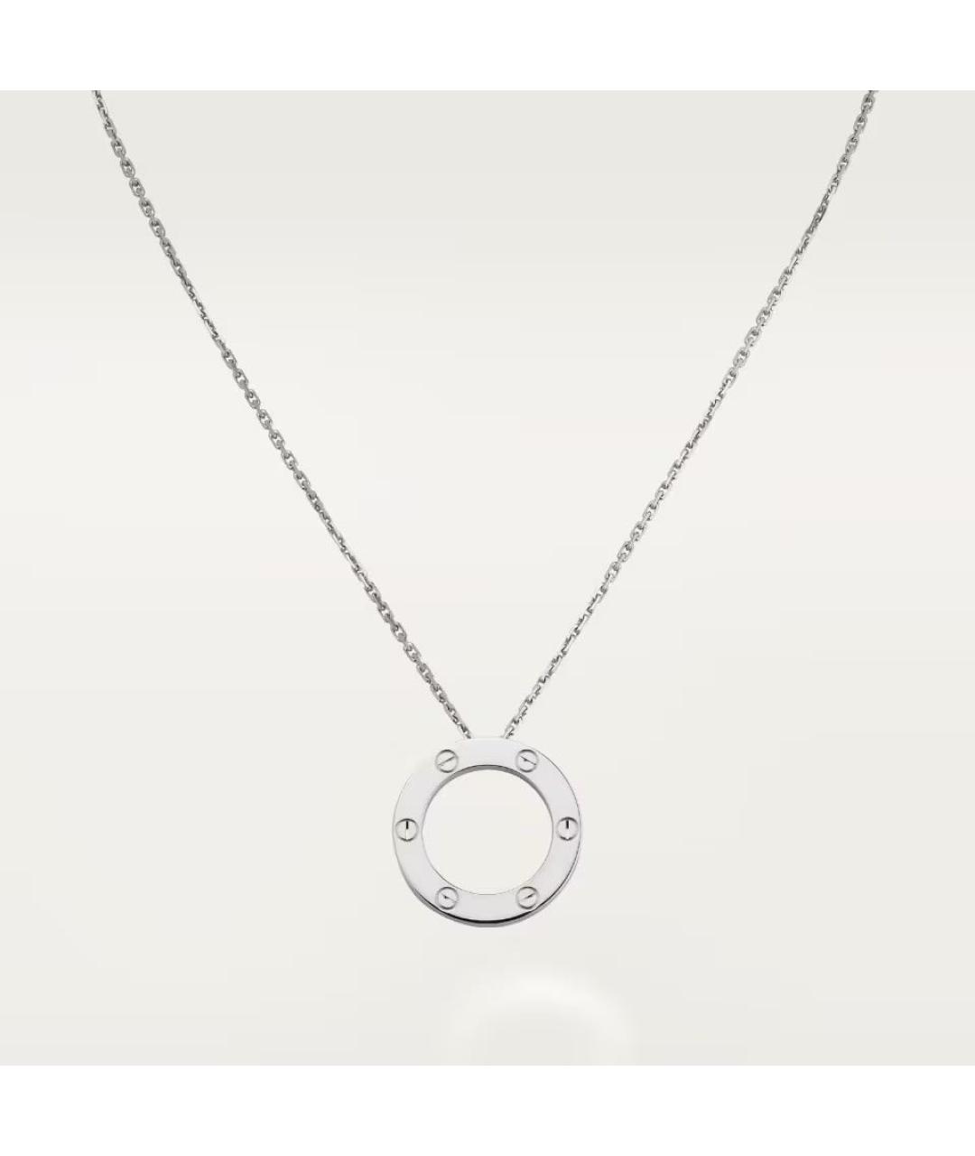 CARTIER Серебряное колье из белого золота, фото 8