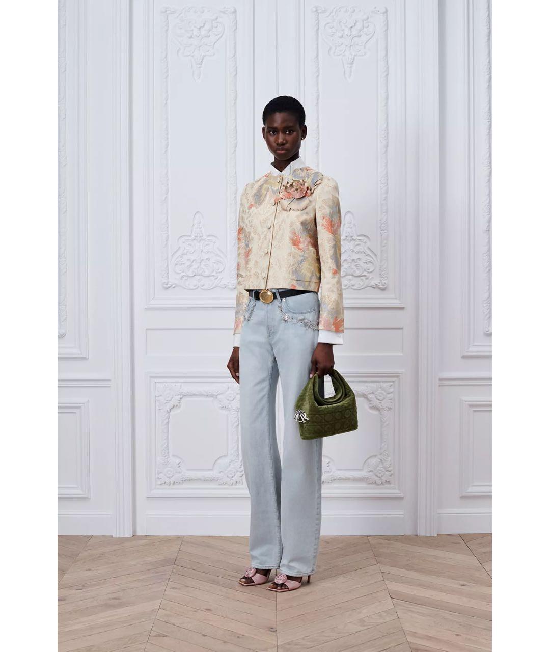CHRISTIAN DIOR Хаки замшевая сумка с короткими ручками, фото 6