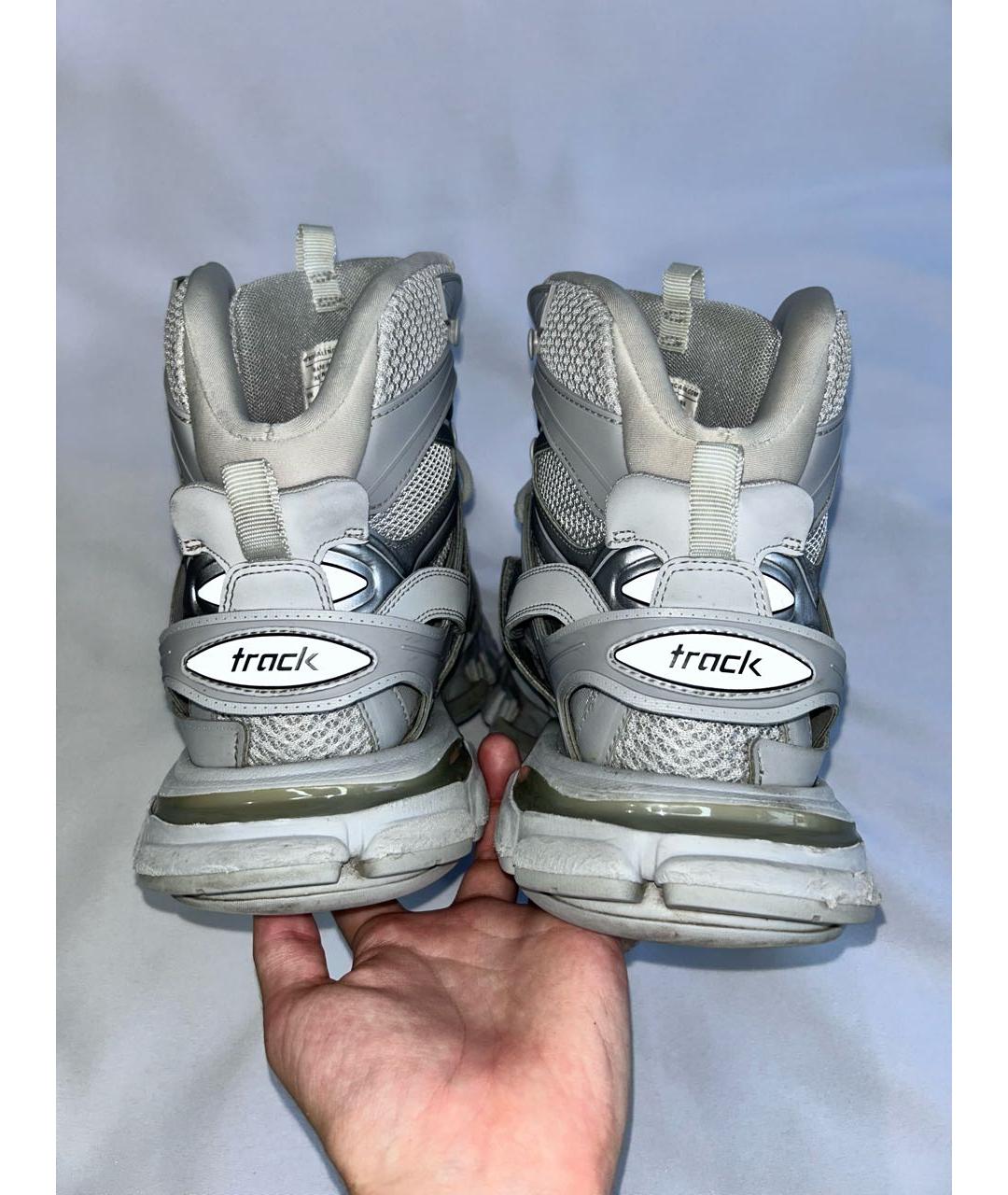BALENCIAGA Серебряные высокие кроссовки / кеды, фото 5