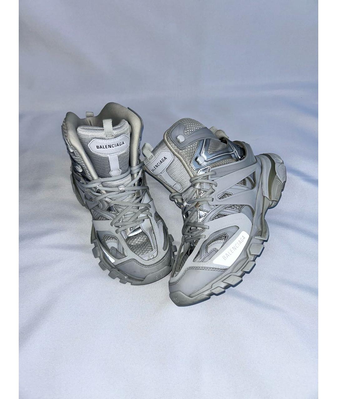 BALENCIAGA Серебряные высокие кроссовки / кеды, фото 2