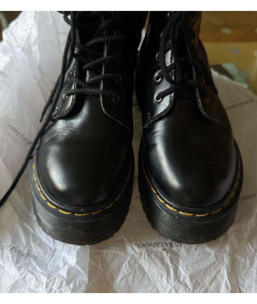 DR. MARTENS Черные кожаные ботинки, фото 8