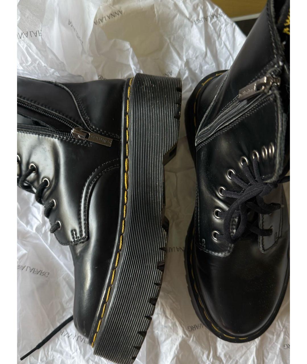 DR. MARTENS Черные кожаные ботинки, фото 6