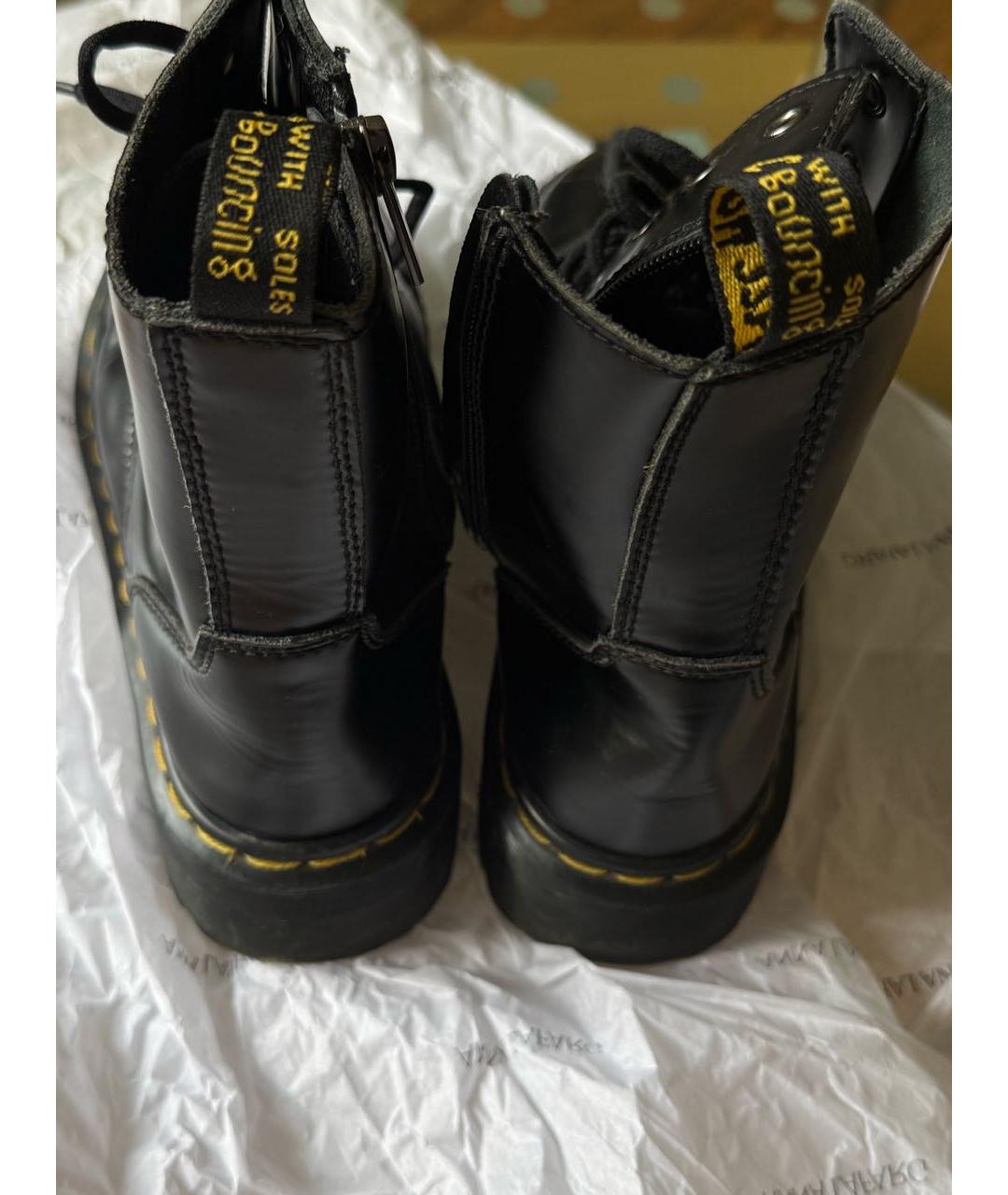 DR. MARTENS Черные кожаные ботинки, фото 4