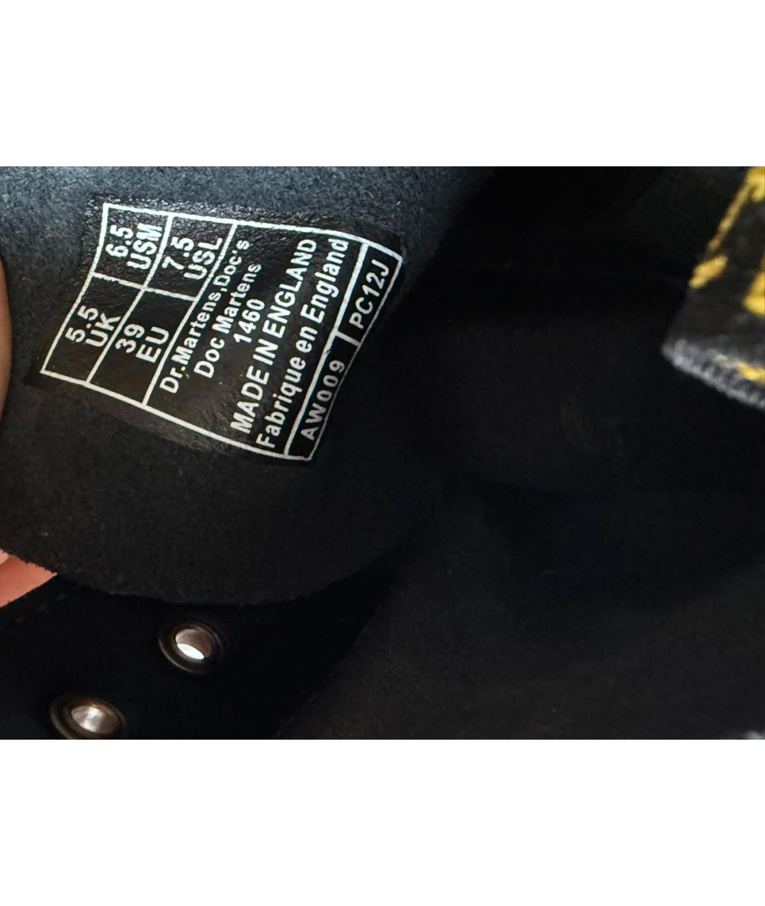 DR. MARTENS Черные кожаные ботинки, фото 7