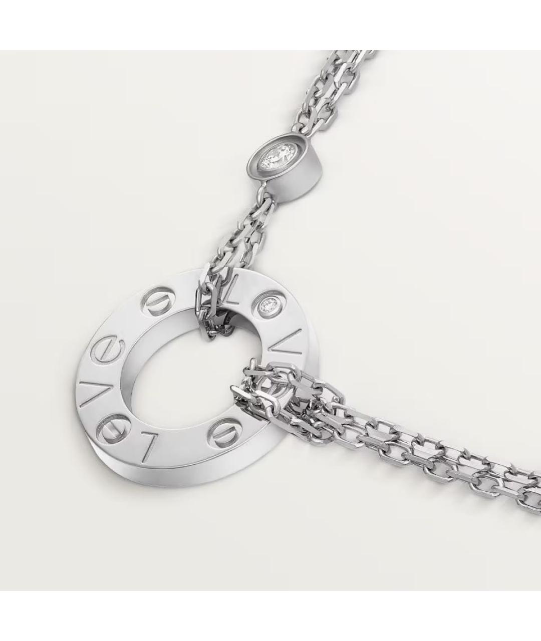 CARTIER Серебряное колье из белого золота, фото 3