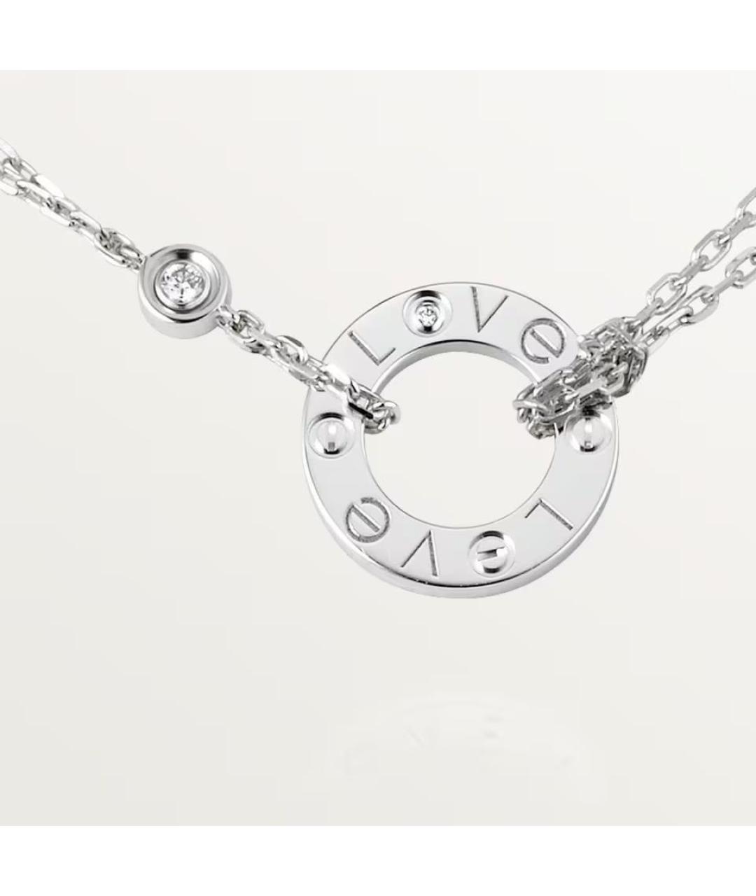 CARTIER Серебряное колье из белого золота, фото 2