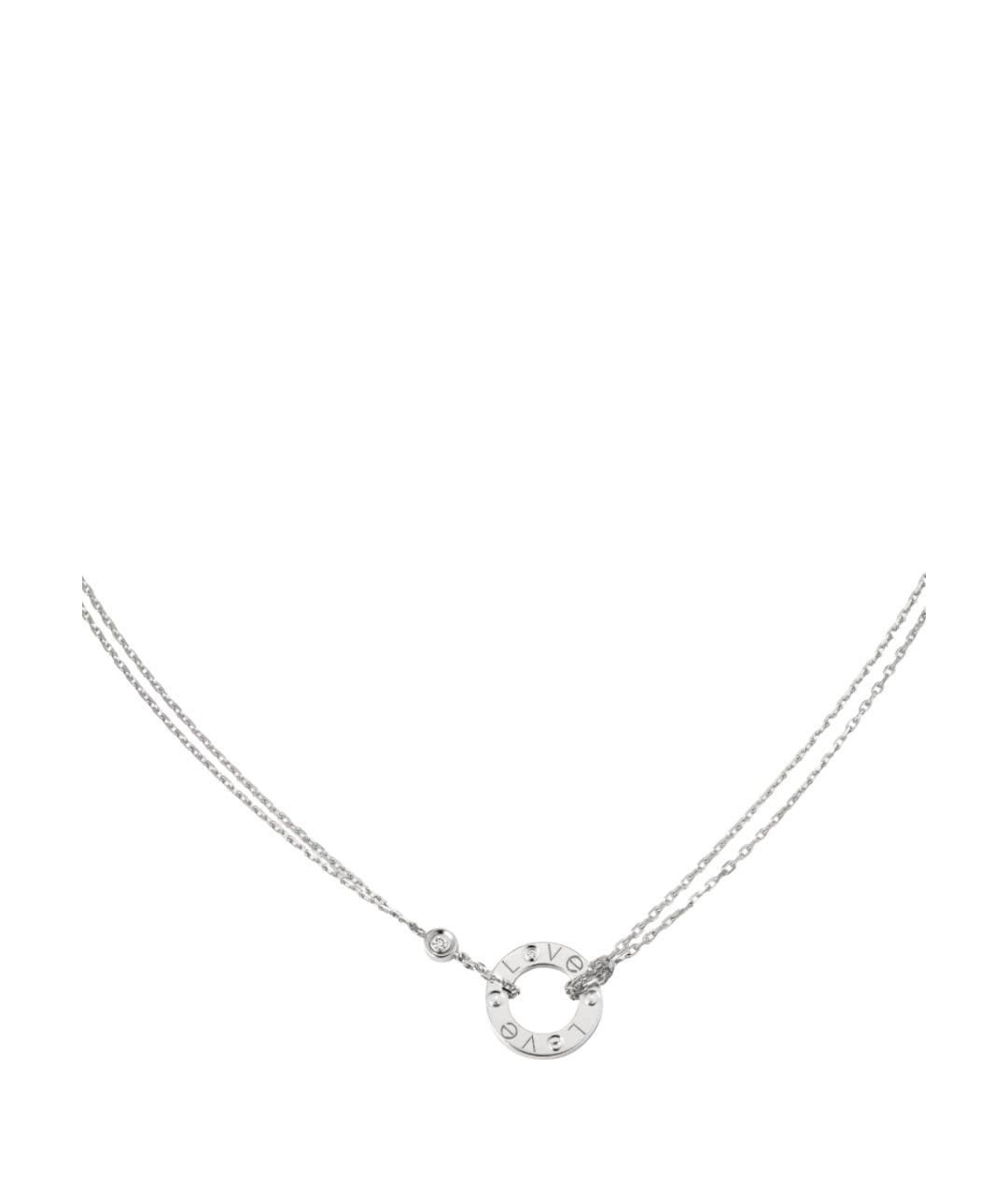 CARTIER Серебряное колье из белого золота, фото 1