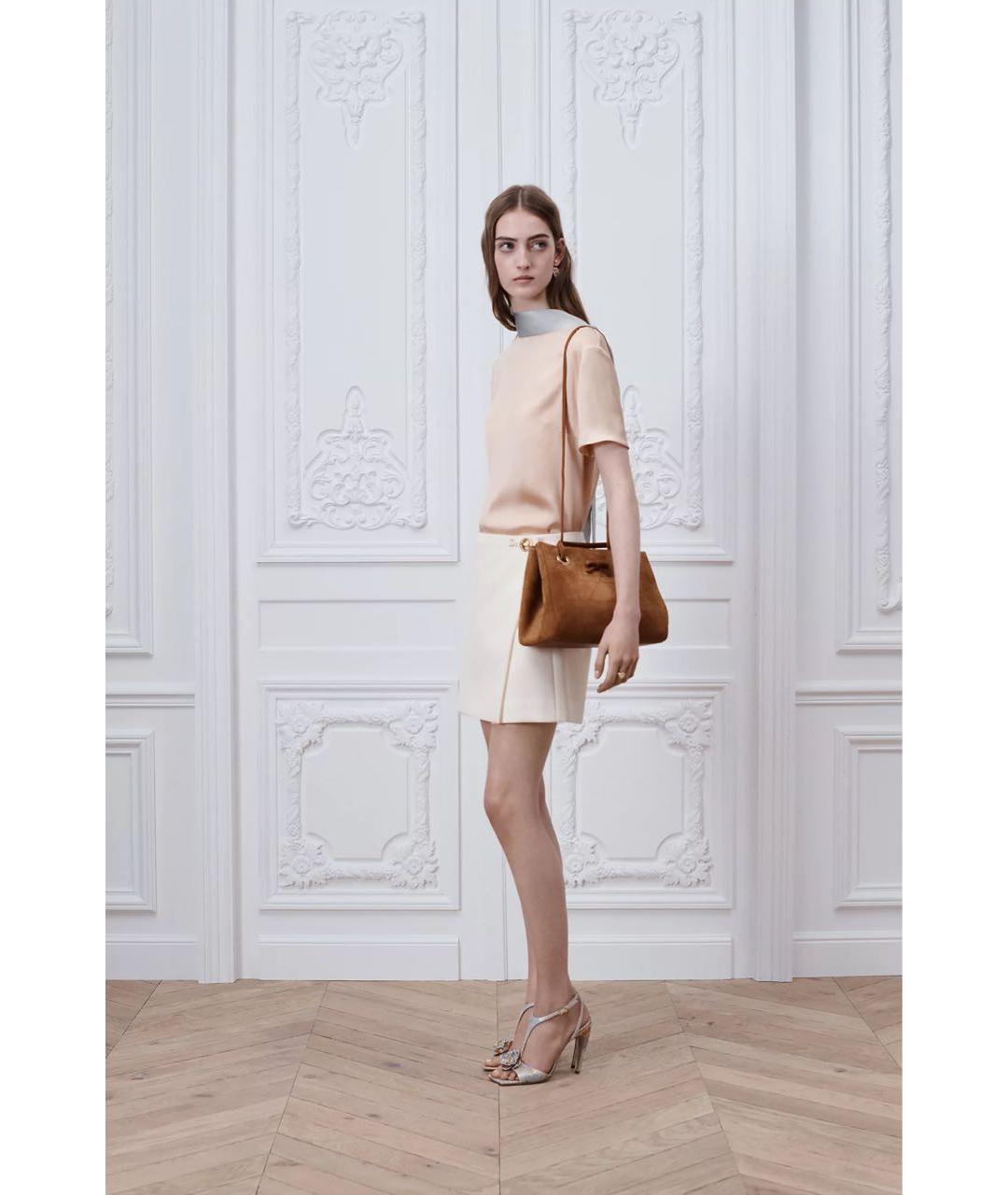 CHRISTIAN DIOR Коричневая замшевая сумка через плечо, фото 4