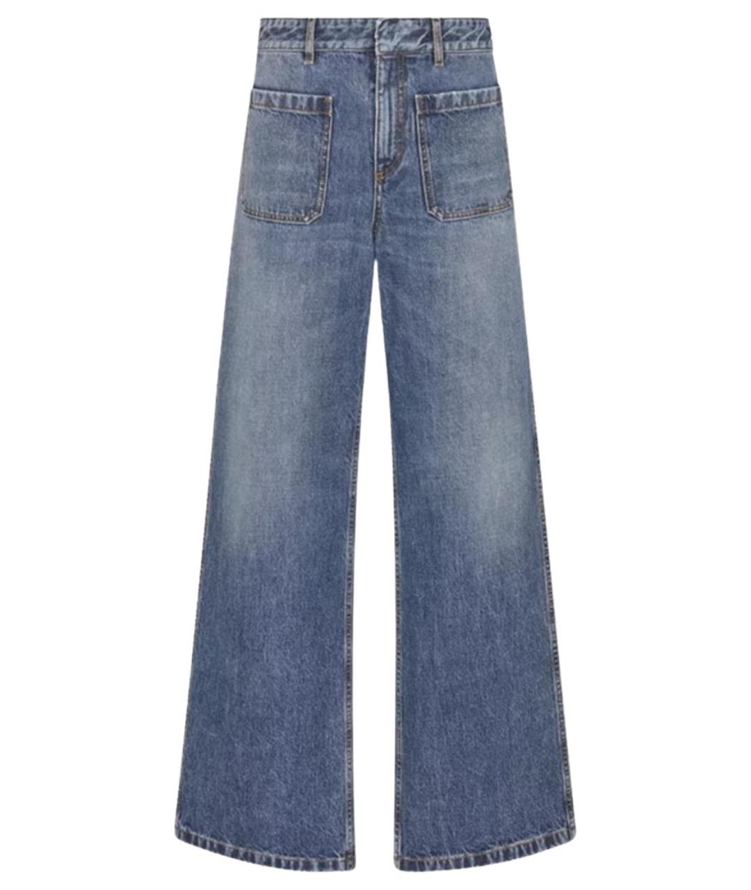 CHRISTIAN DIOR Синие хлопковые джинсы клеш, фото 1