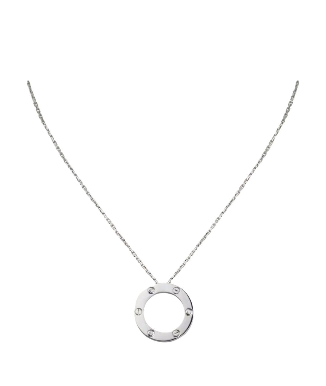 CARTIER Серебряное колье из белого золота, фото 1