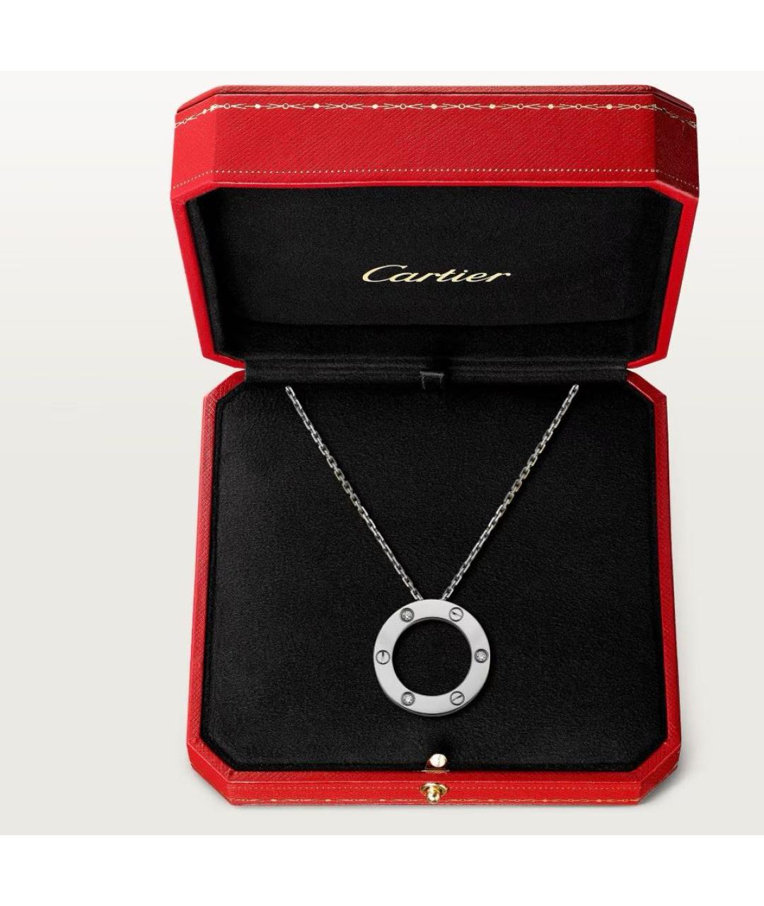 CARTIER Серебряное колье из белого золота, фото 7