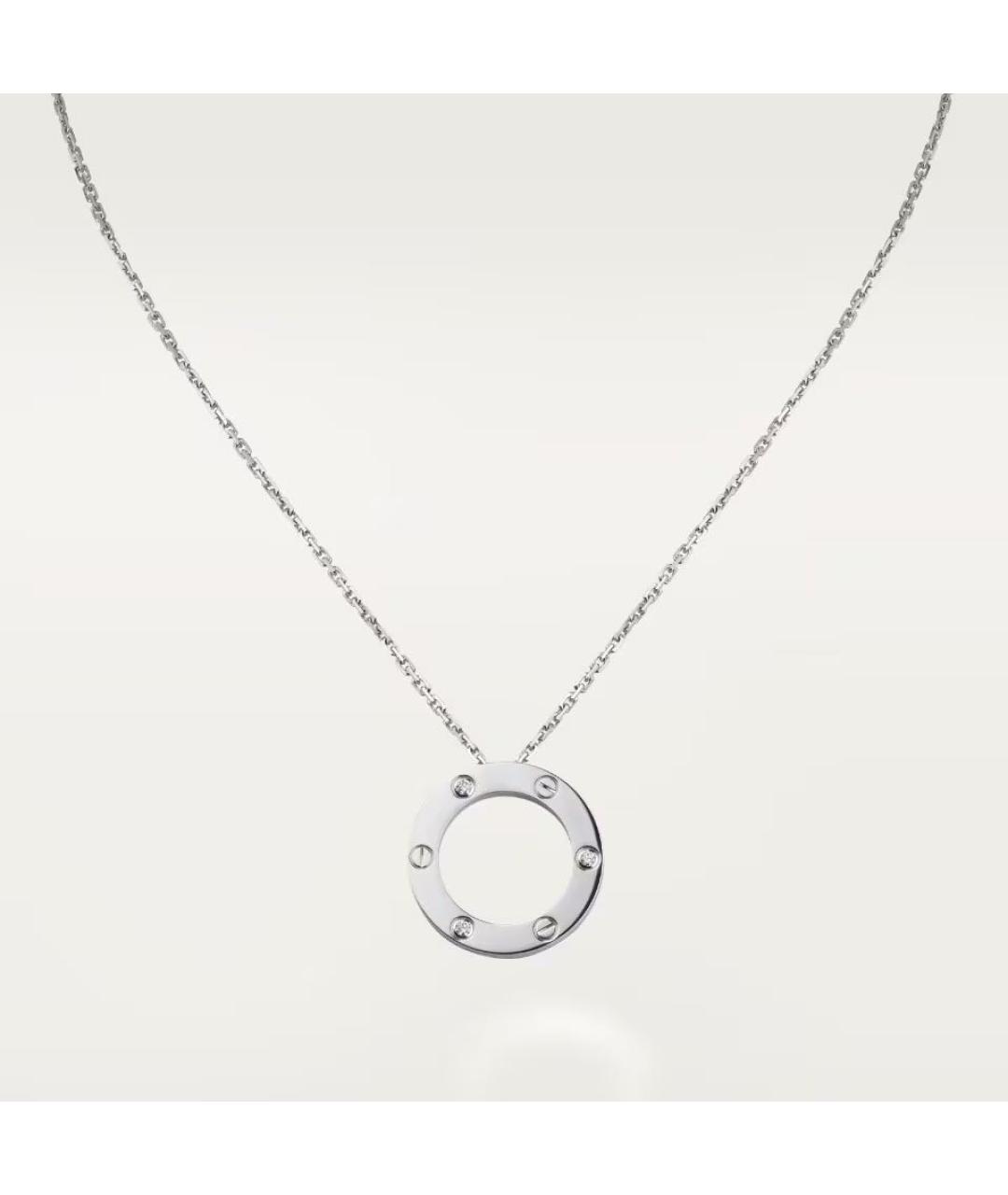 CARTIER Серебряное колье из белого золота, фото 8