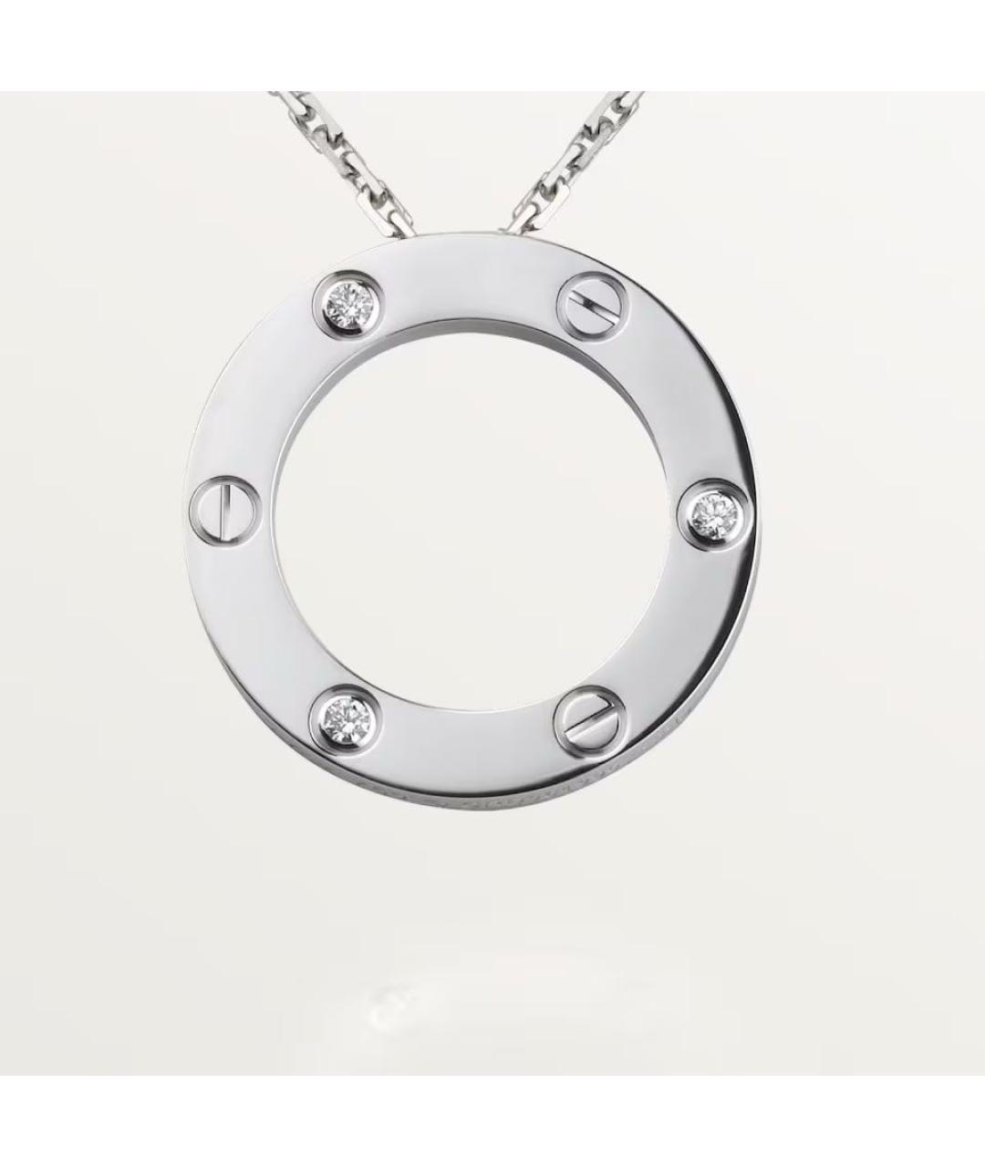 CARTIER Серебряное колье из белого золота, фото 2