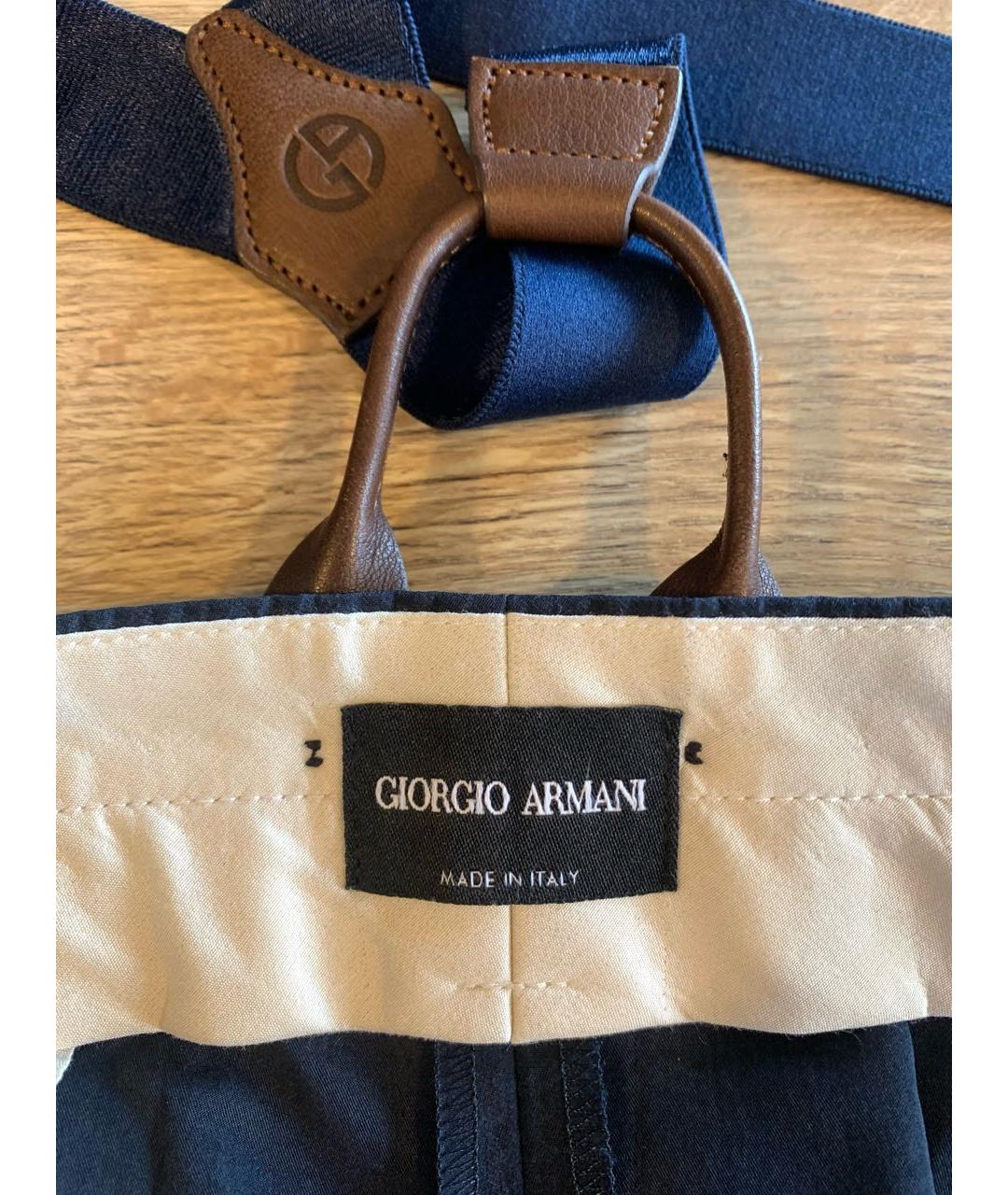 GIORGIO ARMANI Темно-синие шелковые кюлоты, фото 3