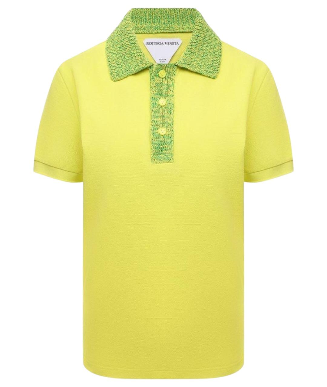 BOTTEGA VENETA Салатовая хлопковая футболка, фото 1